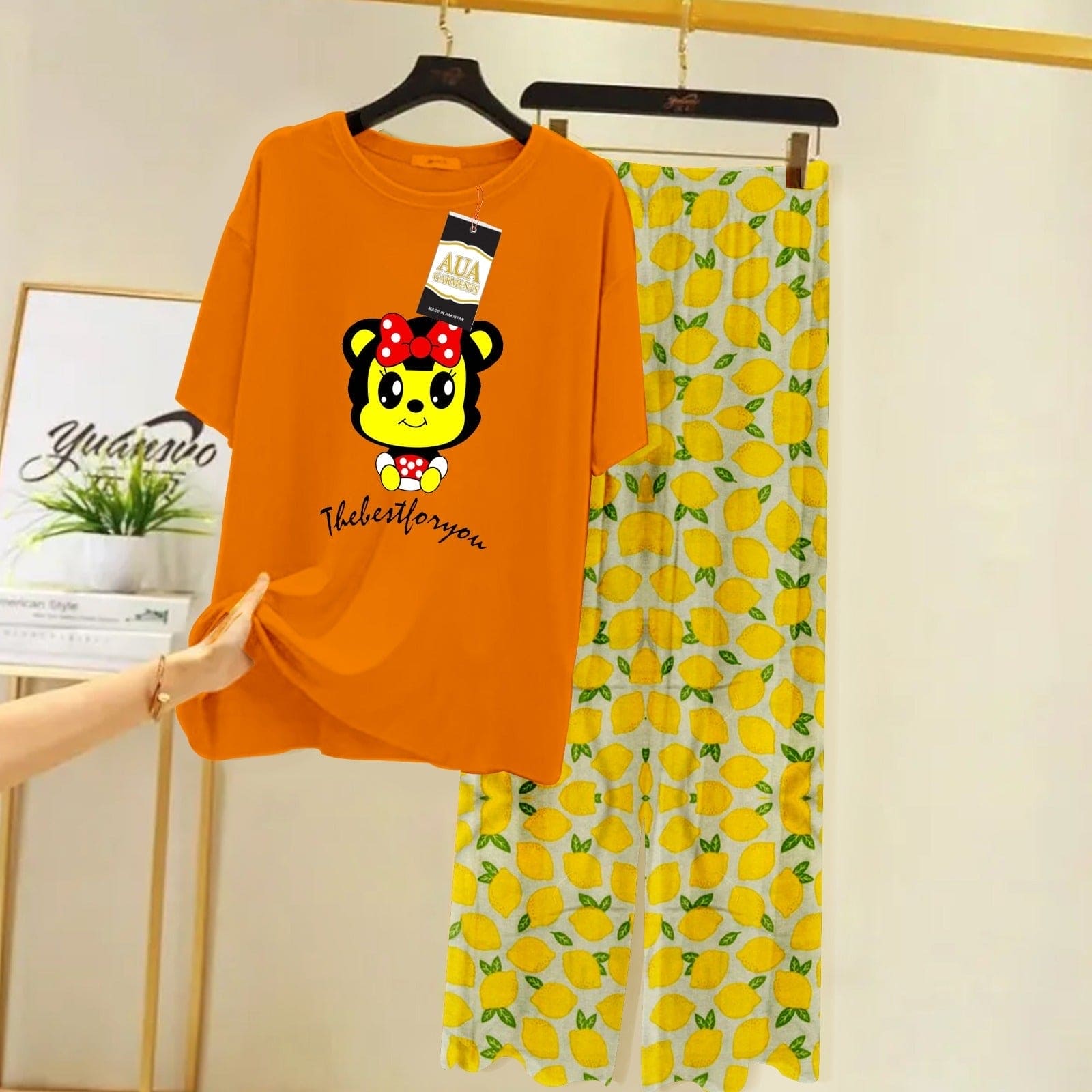 The Best For You Summer Nightsuit, Comfortable Women Nightwear, Comfy Casual Round Neck Suit, Paneled Baggy Sleepwear The Best For You Summer Nightsuit, Comfortable Women Nightwear, Comfy Casual Round Neck Suit, Paneled Baggy Sleepwear